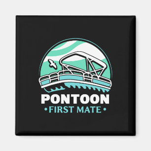 Pontoon First Mate Crew Kapitän Booten Lover 1 Magnet