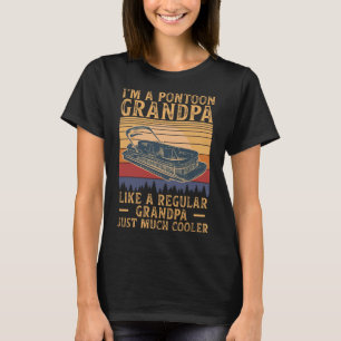 Pontoon für Opa Men Pantoon Bootsanlegestelle Toon T-Shirt