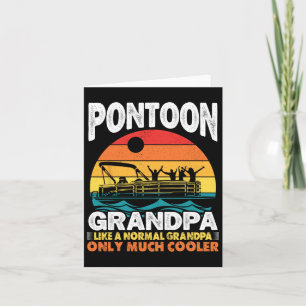 Pontoon Grandpa Kapitän Retro Funny BootVater Karte