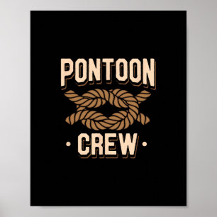 Pontoon Kapitän Bootsliebhaber Zitat Fluss Bootfah Poster