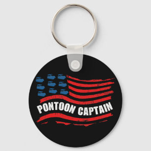 Pontoon Kapitän Damen 4. Juli Pontoon Schlüsselanhänger