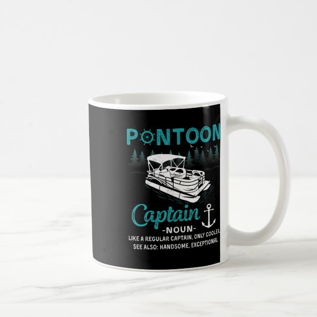 Pontoon Kapitän Definition Lustig Pontoon Boot Boo Kaffeetasse (Rechts)