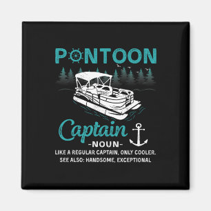 Pontoon-Kapitän Definition Lustig Pontoon-Boot Boo Magnet