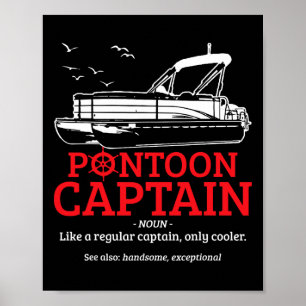 Pontoon Kapitän Definition Lustig Pontoon Boot Boo Poster