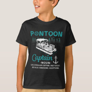 Pontoon Kapitän Definition Lustig Pontoon Boot Boo T-Shirt