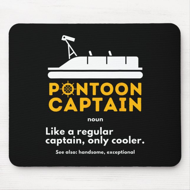 Pontoon Kapitän Definition - Lustige Boots Pontoon Mousepad (Vorne)