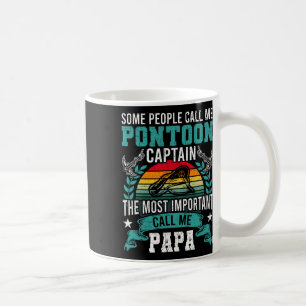 Pontoon Kapitän Papa Pontoonfahren Booten Kaffeetasse