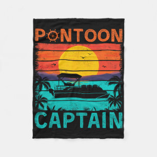 Pontoon Kapitän Vintage Style Pontoonboot Bootfahr Fleecedecke