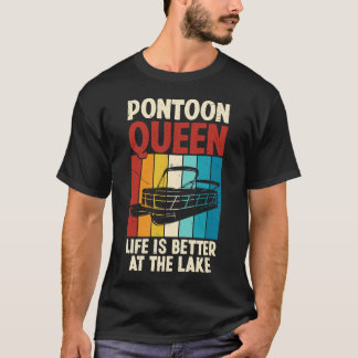 Pontoon-Königin Bootsshirt T-Shirt
