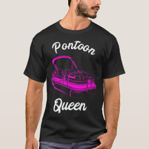 Pontoon-Königin Pontoon-Kapitän Pontoon-Party T-Shirt