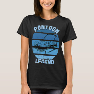 Pontoon Legend Retro Vintages Wasser Pontoon Moto T-Shirt