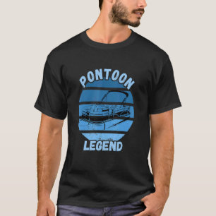 Pontoon Legend Retro Vintages Wasser Pontoon Moto T-Shirt