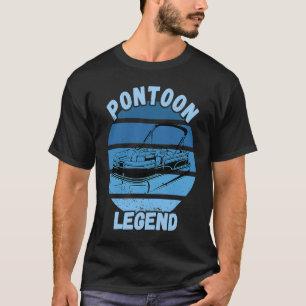 Pontoon Legend Retro Vintages Wasser Pontoon Moto T-Shirt