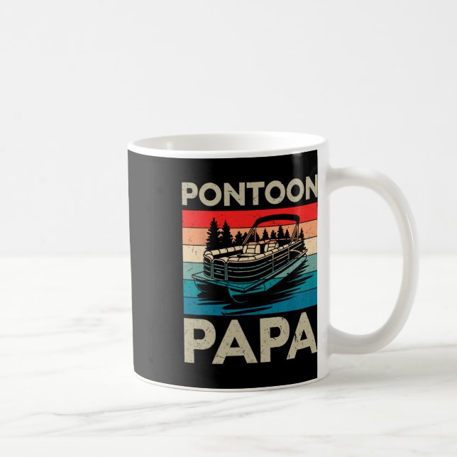 Pontoon Papa Recto Boat Captain Pontoon Eigentümer Kaffeetasse (Rechts)