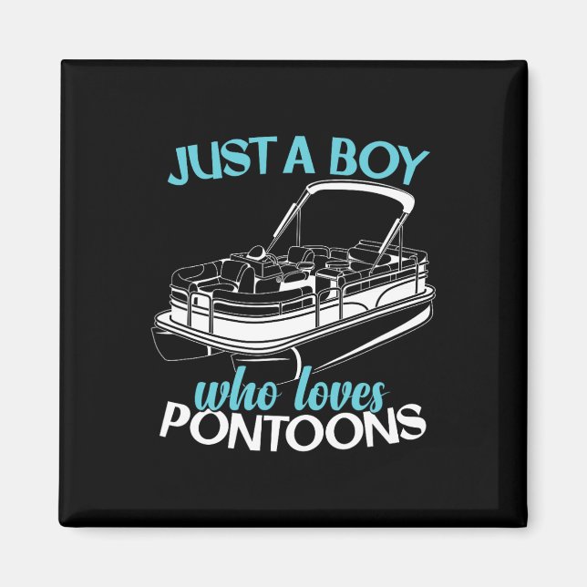 Pontoon Pontooning Bootkids Magnet (Vorne)