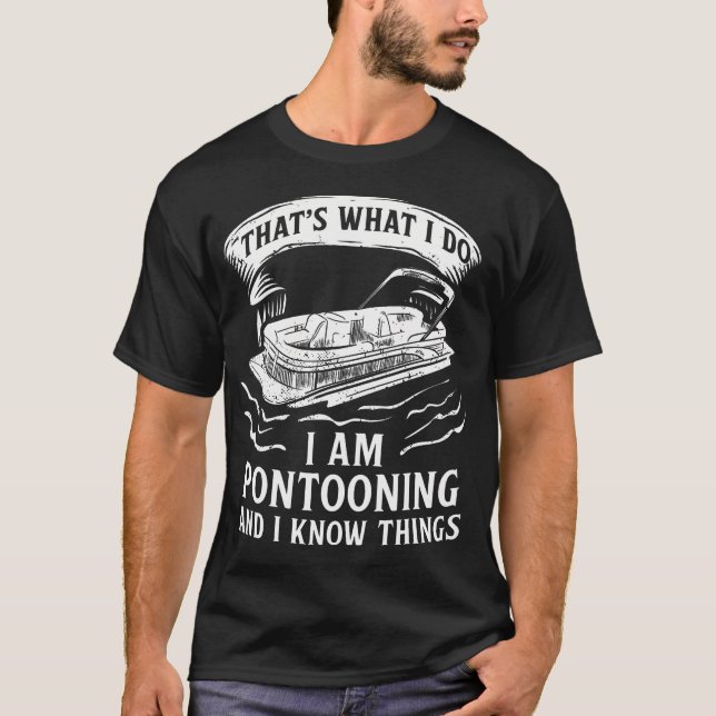 Pontoon Pontooning Toon Pantoon Pontoon Boat Lake T-Shirt (Vorderseite)