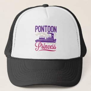 Pontoon Princess Pontooning Motor Bootfahren Truckerkappe