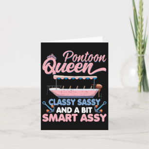 Pontoon Queen Gift for Pontoon BootMama Frauen G Karte