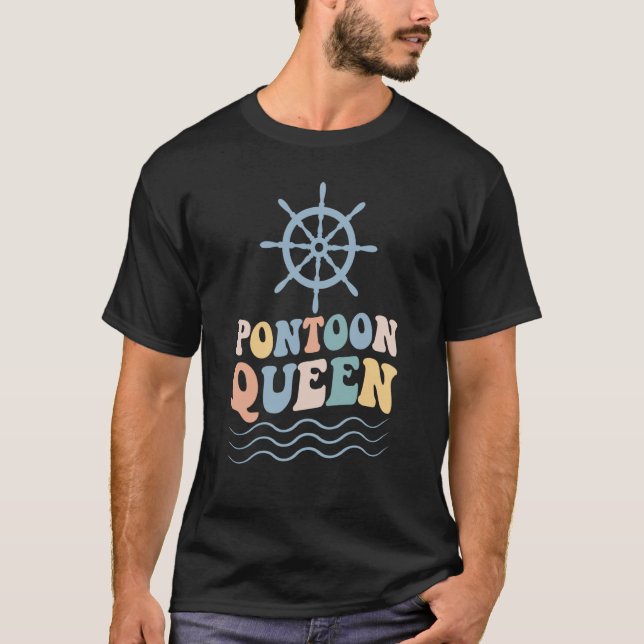 Pontoon Queen Pontoon Boat Summer Boating Girls T-Shirt (Vorderseite)