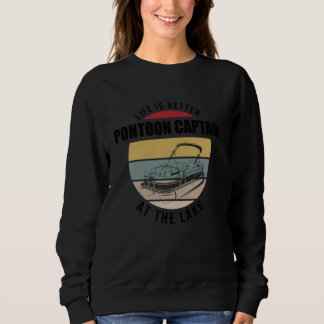 Pontoon-See Fischerboot Pontoon Kapitän Sweatshirt