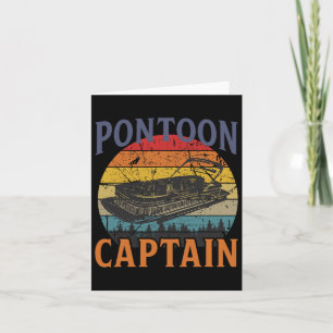 Pontoon Vintage Weiß Pontoon Kapitän Bootsfahren L Karte