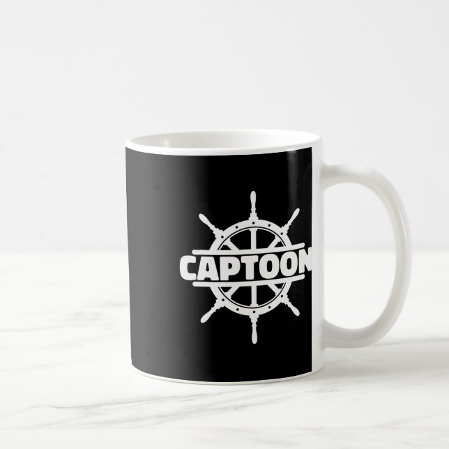 Pontoonboot Captoon Boating Pontoon Kapitän  Kaffeetasse (Rechts)