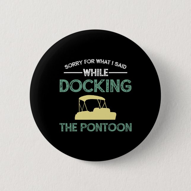 Pontoonboot Kapitän Bootfahren  Button (Vorderseite)