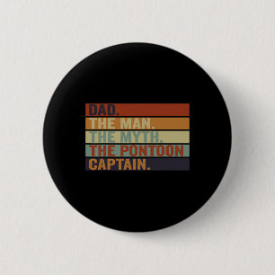 Pontoonboot-Kapitän Dad Lustig Segeln und Bootfahr Button