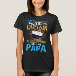 Pontoonboot-Kapitän-Geschenk für Großvater Vater P T-Shirt