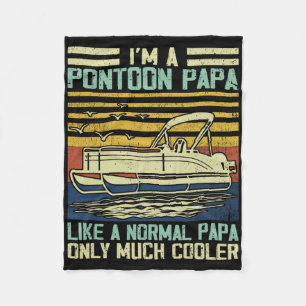 Pontoonboot Kapitän Papa Dad Gag Pontoonfahren Boo Fleecedecke