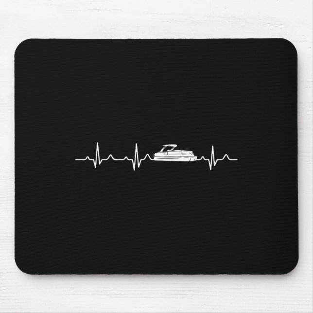 Pontoonboot-Kapitänspuls  Mousepad (Vorne)
