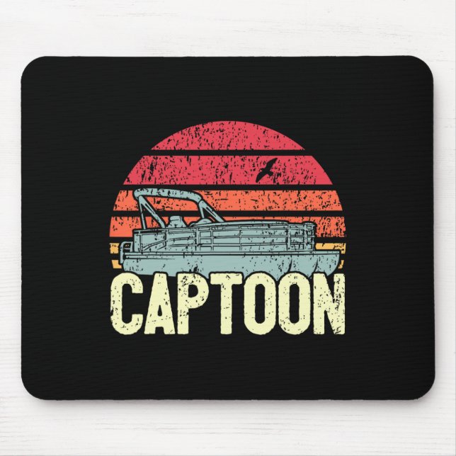 Pontoonboot Skipper I Kapitän Pontoonbootfahren I  Mousepad (Vorne)