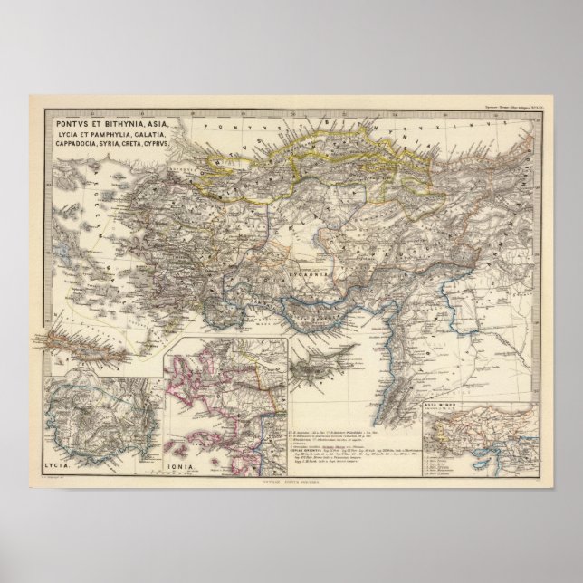Pontus et Bithynia, Asien, Lycia und Pamphylia Poster (Vorne)