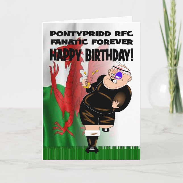 Pontypridd RFC-Fanatiker-für immer Karte (Vorderseite)