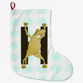 Pony Alphabet Monogram H Großer Weihnachtsstrumpf