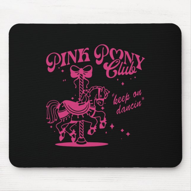 Pony and Heelses Lover Pink Girls Clubs Cowgirl Mousepad (Vorne)
