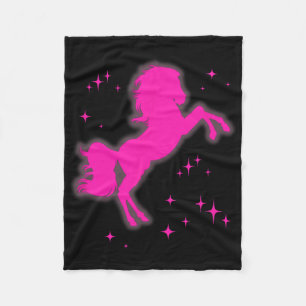 Pony and Heelses Lover Pink Girls Clubs Disco Birt Fleecedecke
