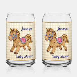 Pony Baby Shower Soda Glass Dosenglas