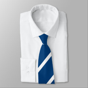 Pony Blue Diagonally-Striped Tie Krawatte
