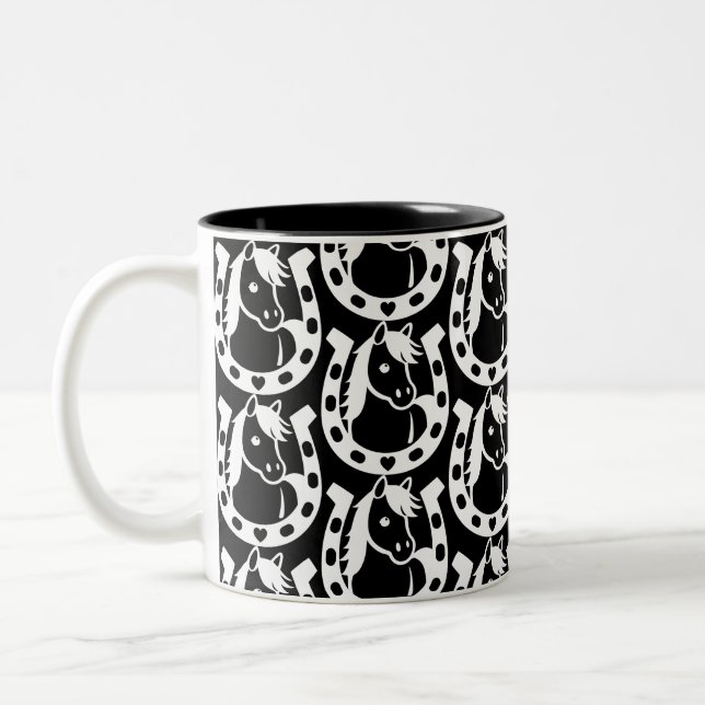 Pony Club Rider Zweifarbige Tasse (Links)