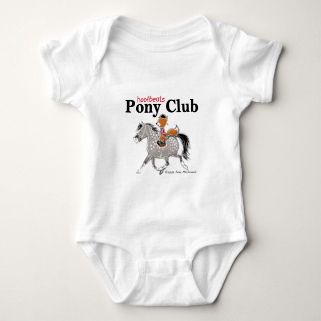 Pony Club T gray.jpg Baby T-shirt (Vorderseite)