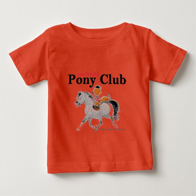 Pony Club T gray.jpg Baby T-shirt (Vorderseite)