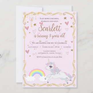 Pony-Einladung zum 3. Geburtstag Einladung