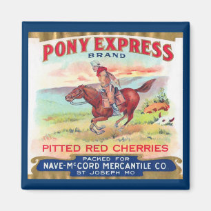 Pony Express Kirschen Werbemagnet Magnet