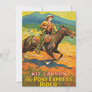 Pony Express 🌄 Kit Carson Historischer Cowboy vin Einladung