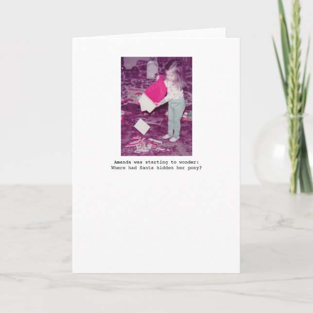 Pony-Feiertags-Gruß-Karte Feiertagskarte (Vorderseite)