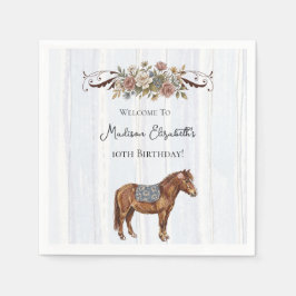 Pony Geburtstag  Serviette
