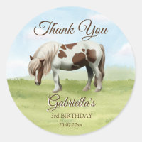 Pony Geburtstagsparty Giddy up Vielen Dank