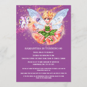 Pony-Glitzer-Girls der Prinzessin der Feenschmette Einladung