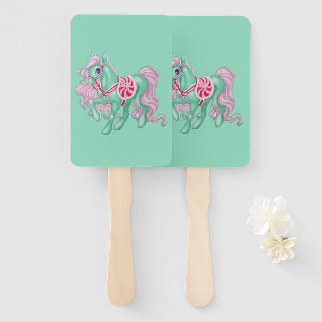 Pony Hand Fan Fächer (Vorne und Hinten)